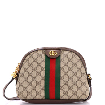 Gucci Ophidia Dome Shoulder Bag GG Coated Canvas Small