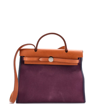 Hermes Herbag Zip Leather and Toile 31