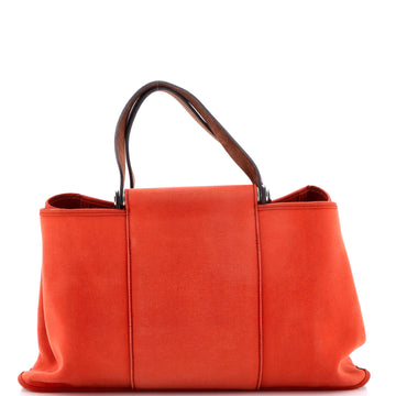 Hermes Cabag Elan Toile and Leather 39