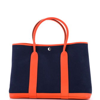 Hermes Garden Party Tote Toile and Leather 36