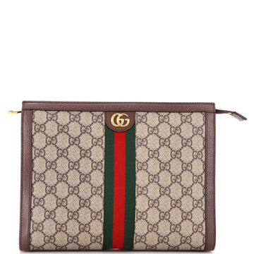 Gucci Ophidia Pouch GG Coated Canvas Medium