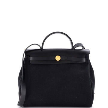 Hermes Herbag Zip Leather and Toile 31