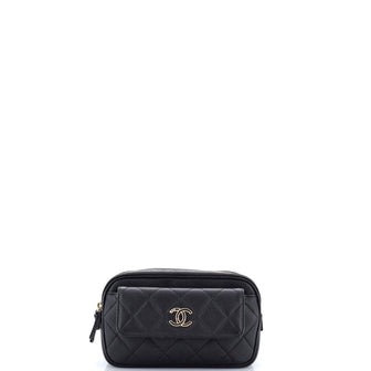 Chanel In & Out Belt Bag Quilted Caviar Small