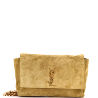 Saint Laurent Classic Monogram Reversible Shoulder Bag Suede and Leather Medium