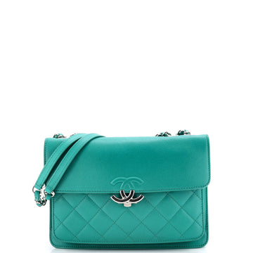 Chanel CC Box Flap Bag Quilted Caviar Small
