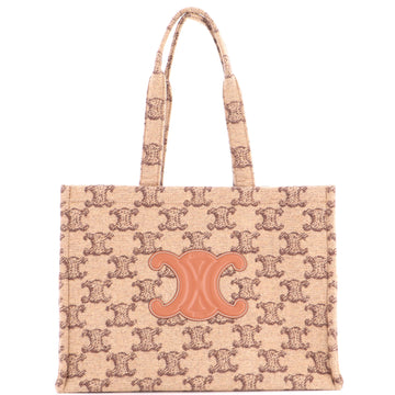 Celine Cabas Thais Tote Triomphe Jacquard Raffia Large