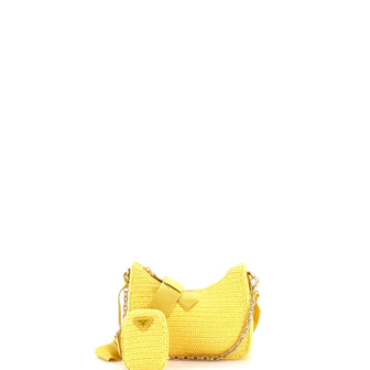 Prada Re-Edition 2005 Shoulder Bag Raffia Small