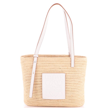 Loewe Square Basket Tote Woven Raffia Small