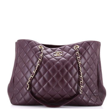 Chanel Classic CC Shopping Tote Quilted Lambskin Large