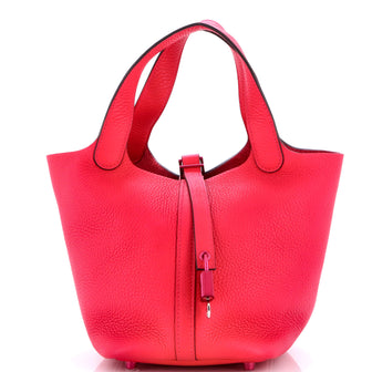 Hermes Monochrome Picotin Lock Bag Clemence PM