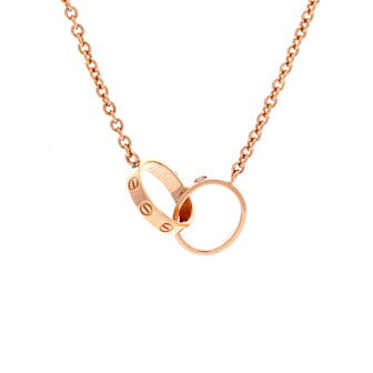 Cartier Love Interlocking Necklace 18K Rose Gold