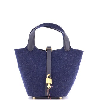 Hermes Picotin Lock Bag Felt with Leather PM