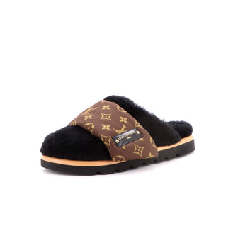 Louis Vuitton Women's Pillow Comfort Mules Nylon with Shearling