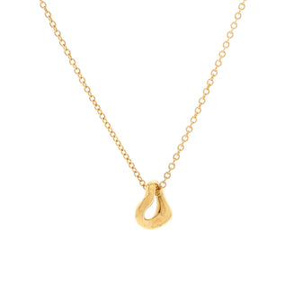 Tiffany & Co. Elsa Peretti Open Heart Pendant Necklace 18K Yellow Gold 7mm