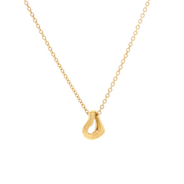 Tiffany & Co. Elsa Peretti Open Heart Pendant Necklace 18K Yellow Gold 7mm