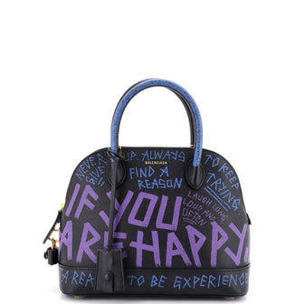 Balenciaga Graffiti Ville Bag Leather Small