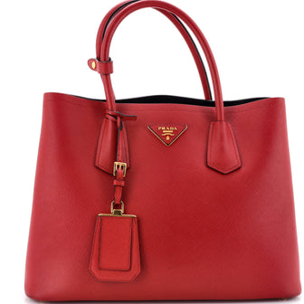 Prada Cuir Double Tote Saffiano Leather Medium