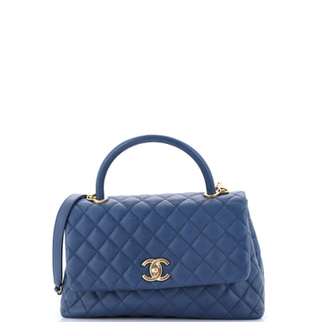 Chanel Coco Top Handle Bag Quilted Caviar Small