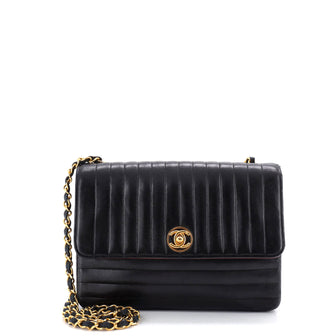Chanel Vintage CC Chain Flap Bag Vertical Quilt Lambskin Medium