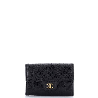 Chanel Classic Flap Card Holder Quilted Caviar