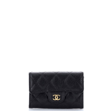 Chanel Classic Flap Card Holder Quilted Caviar