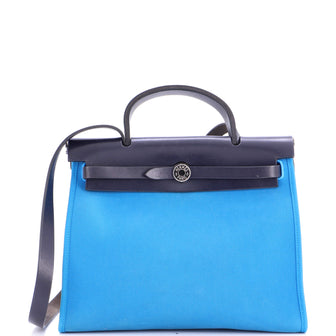 Hermes Herbag Zip Leather and Toile 31