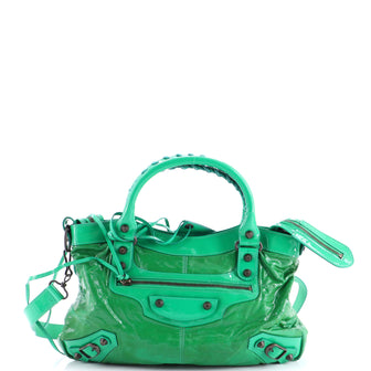 Balenciaga First Classic Studs Bag Coated Canvas