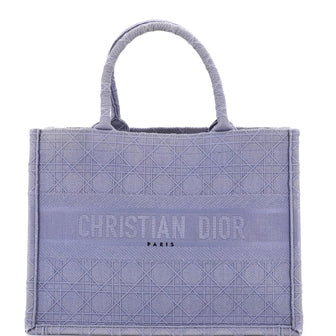 Christian Dior Book Tote Cannage Embroidered Canvas Medium