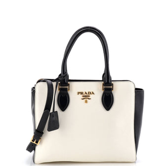 Prada Convertible Open Tote Saffiano Leather Small