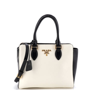 Prada Convertible Open Tote Saffiano Leather Small