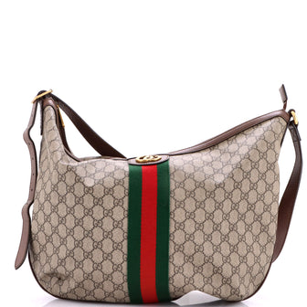 Gucci Ophidia Half Moon Hobo GG Coated Canvas Large