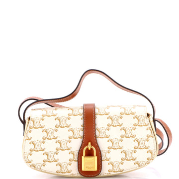 Celine Tabou Clutch with Strap Triomphe Coated Canvas
