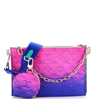 Louis Vuitton Trio Pouch Messenger Bag Limited Edition Illusion Monogram Taurillon Leather
