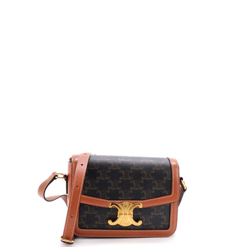 Celine Triomphe Shoulder Bag Triomphe Coated Canvas Teen