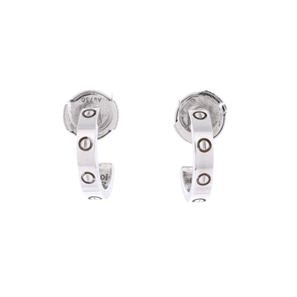 Cartier Love Hoop Earrings 18K White Gold Small