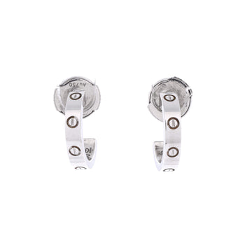 Cartier Love Hoop Earrings 18K White Gold Small