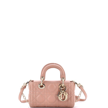 Christian Dior Lady D-Joy Bag Cannage Quilt Lambskin Micro