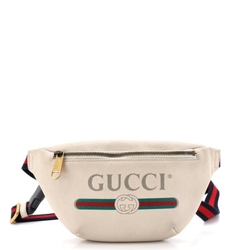 Gucci Logo Belt Bag Printed Leather Small
