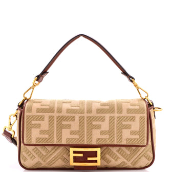 Fendi Baguette NM Bag Zucca Embroidered Canvas Medium