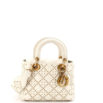 Christian Dior Supple Lady Dior Bag Cannage Studded Lambskin Small