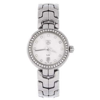 Tag Heuer Link Date Quartz Watch Stainless Steel with Diamond Bezel and Markers 29