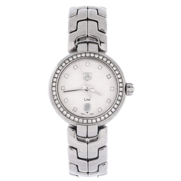 Tag Heuer Link Date Quartz Watch Stainless Steel with Diamond Bezel and Markers 29