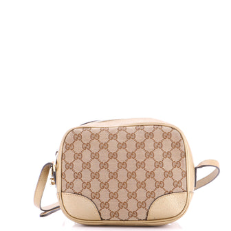 Gucci Bree Disco Crossbody Bag GG Canvas with Leather Mini