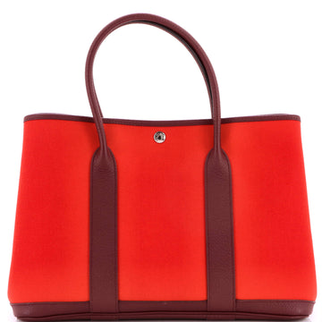 Hermes Garden Party Tote Toile and Leather 36