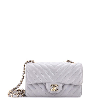 Chanel Classic Single Flap Bag Chevron Lambskin Mini