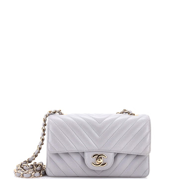 Chanel Classic Single Flap Bag Chevron Lambskin Mini