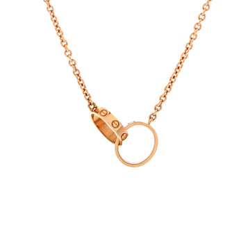 Cartier Love Interlocking Necklace 18K Rose Gold