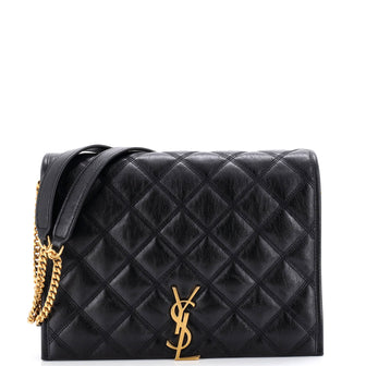 Saint Laurent Becky Shoulder Bag Quilted Leather Small