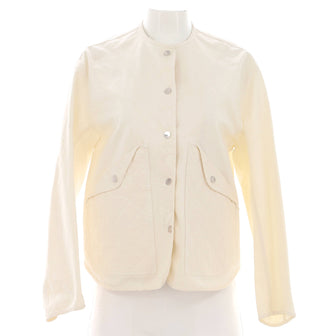 Hermes Women's Two Pocket Button Up Jacket Cotton Blend