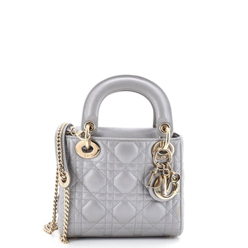 Christian Dior Lady Dior Chain Bag Cannage Quilt Lambskin Mini